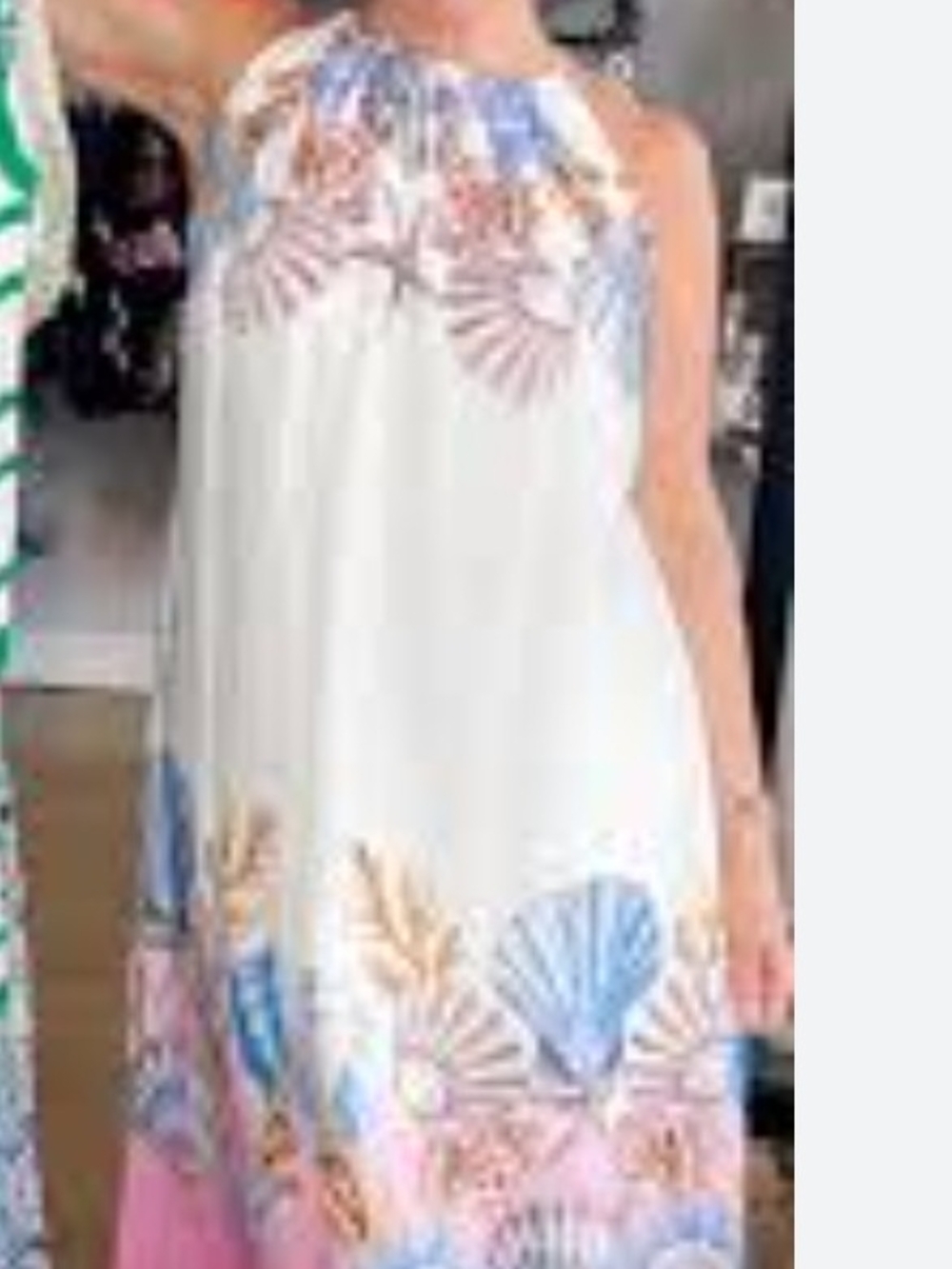 Womens White Floral Print Long Sleeve Dress